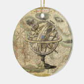 Old British America Explare Polar Bear Compass Map Keramik Ornament (Links)