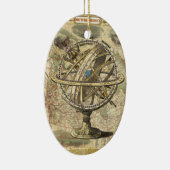 Old British America Explare Polar Bear Compass Map Keramikornament (Rechts)