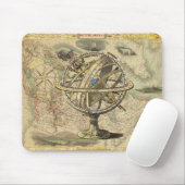 Old British America Explare Polar Bear Compass Map Mousepad (Mit Mouse)