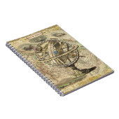 Old British America Explare Polar Bear Compass Map Notizblock (Rechte Seite)