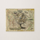 Old British America Explare Polar Bear Compass Map Puzzle (Horizontal)