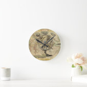 Old British America Explare Polar Bear Compass Map Runde Wanduhr (Zuhause)