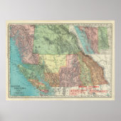 Old British Columbia Canada Map (1903) Poster (Vorne)