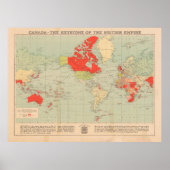Old British Empire World Map (1920) Poster (Vorne)