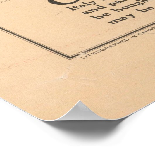 Old British Empire World Map (1920) Poster (Ecke)