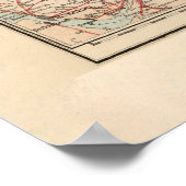 Old British Isles Railway Map (1872) Poster (Ecke)