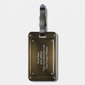 Old Bronze Metal (simuliert) Gepäckmarke Gepäckanhänger (Rückseite vertikal)