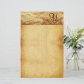 OLD BROWN PARCHER Monogramm Briefpapier (Stehend Vorderseite)