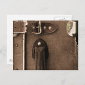 Old Brown Suitcase Postkarte (Vorne/Hinten)