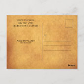 Old Buck 50. Geburtstagsparty Einladung Postkarte (Rückseite)