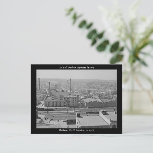 Old Bull Durham Zigarettenfabrik Postkarte (Stehend Vorderseite)