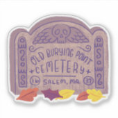 Old Burial Pt Salem Friedhof Aufkleber (Vorderseite)