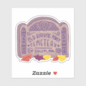 Old Burial Pt Salem Friedhof Aufkleber (Blatt)