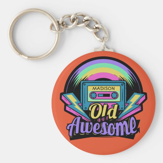 Old but Awesome custom name key chains Schlüsselanhänger (Vorne)