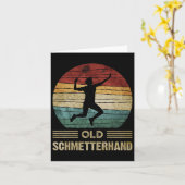 Old Butterhand Dminton Shuttle Vintag Funny Karte (Gelbe Blume)