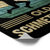 Old Butterhand Dminton Shuttle Vintag Funny Poster (Ecke)