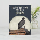 Old Buzzard Happy Birthday Grußkarte Karte (Stehend Vorderseite)