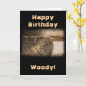 Old Cabin Textures Geburtstag Karte (Gelbe Blume)