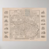 Old Calgary Canada Map (1913) Poster (Vorne)