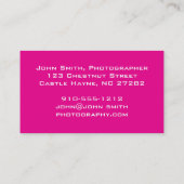 Old Camera Fotografy Business Card Visitenkarte (Rückseite)