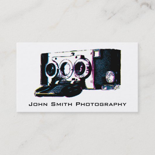 Old Camera Fotografy Business Card Visitenkarte (Vorderseite)