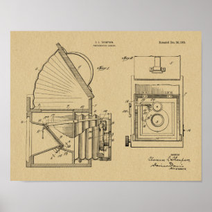 Old Camera Obscura Patent Art Drawing Print Poster