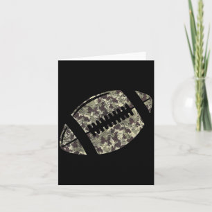 Old Camouflage Football Lover Camouflage Game Day Karte