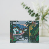 "Old Canal Port" Art Postkarte (Stehend Vorderseite)