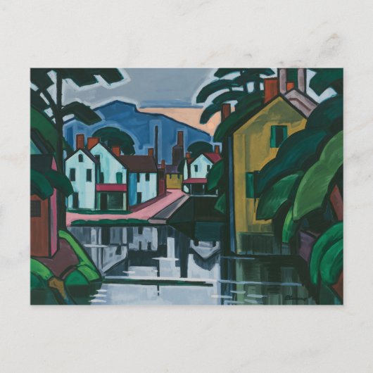 "Old Canal Port" Art Postkarte (Vorderseite)