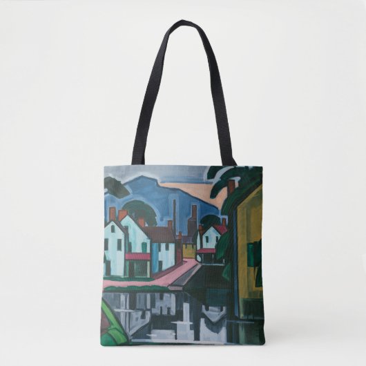 "Old Canal Port" Kunsttaschen Tasche (Vorderseite)
