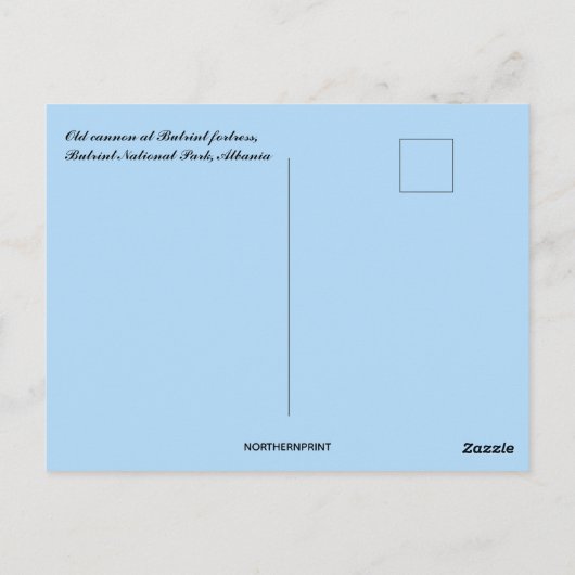 Old Cannon at Butrint Fortress in Albania Postkarte (Rückseite)