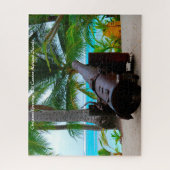 Old Cannon Mariana Islands.Weihnachten Grüße Puzzle (Vertikal)