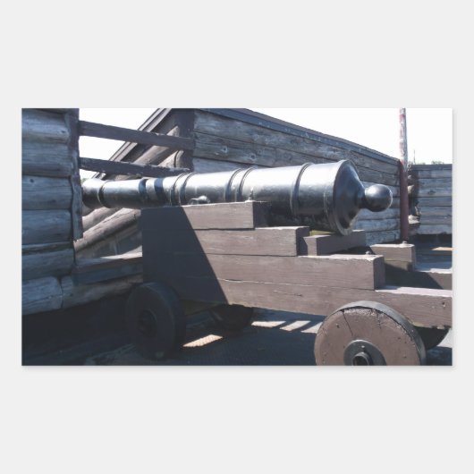 Old Cannon Rechteckiger Aufkleber (Vorderseite)