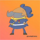 Old Cap Cartoon Captain Aufkleber (Vorderseite)