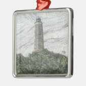 Old Cape Henry Lighthouse Ornament Aus Metall (Links)
