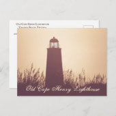 Old Cape Henry Lighthouse - Virginia Beach, VA Postkarte (Vorne/Hinten)