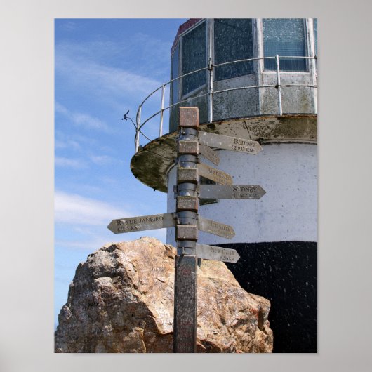 Old Cape Point Lighthouse, Südafrika Poster (Vorne)