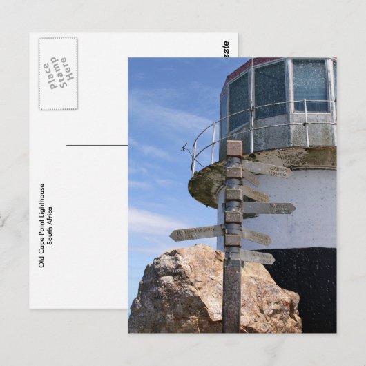 Old Cape Point Lighthouse, Südafrika Postkarte (Vorne/Hinten)
