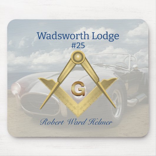 Old Car Masonic Mousepad (Vorne)
