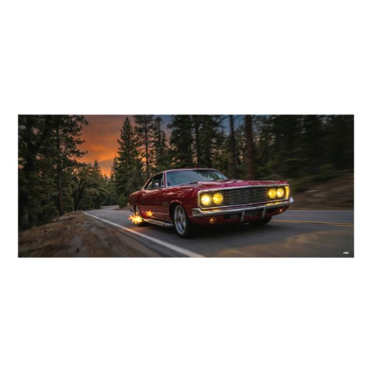 Old car on the road  fotodruck (Vorne)