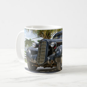 Old Car White Coffee Tasse