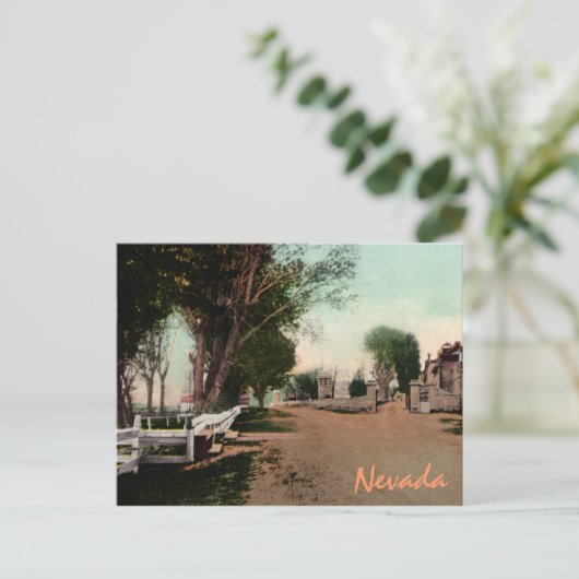 Old Carson City Road Vintage Postkarte (Stehend Vorderseite)