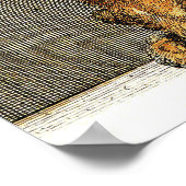 Old Cartographic Map Line Art Poster (Ecke)