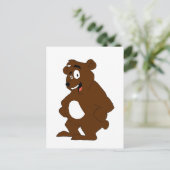 Old Cartoon Sports Bär Postkarte (Stehend Vorderseite)