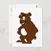 Old Cartoon Sports Bär Postkarte (Vorne/Hinten)