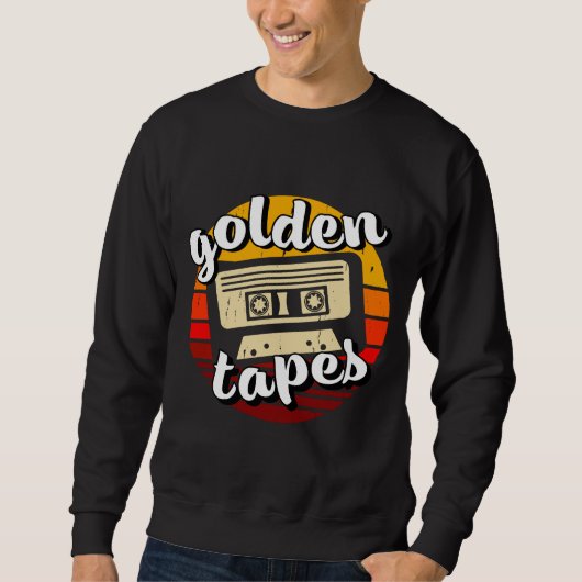 old cassette golden tapes old music retro style sweatshirt (Vorderseite)