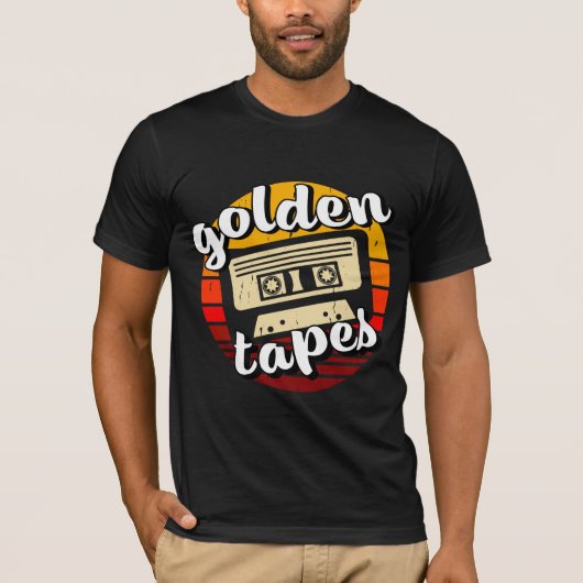 old cassette golden tapes old music retro style T-Shirt (Vorderseite)
