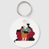 Old Cat Lady Schlüsselanhänger (Vorderseite)