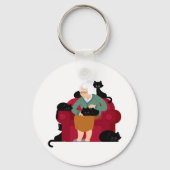 Old Cat Lady Schlüsselanhänger (Rückseite)