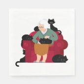 Old Cat Lady Serviette (Vorderseite)